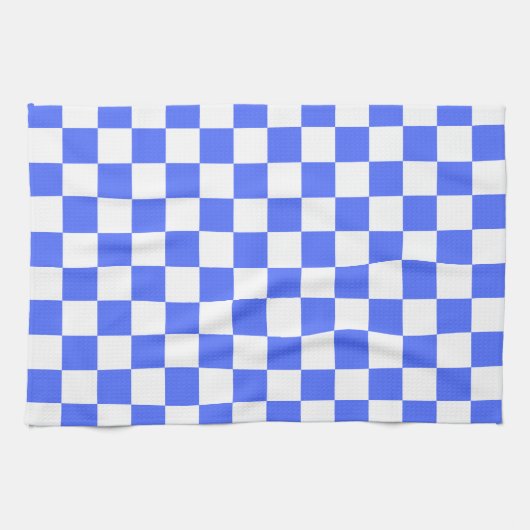 Classic visual sapphire checkerboard  geschirrtuch (Horizontal)