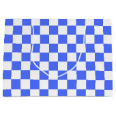 Classic visual sapphire checkerboard  große geschenktüte (Vorderseite)