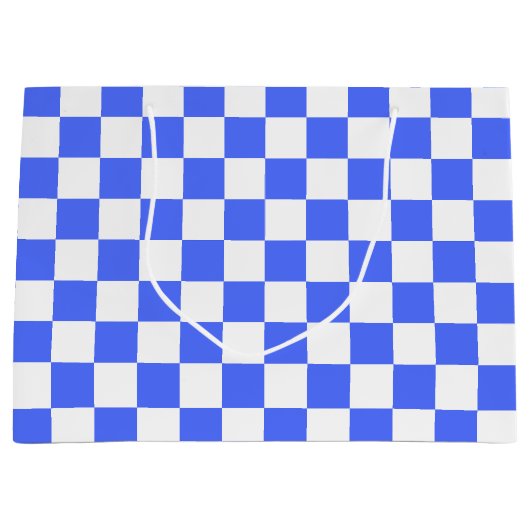Classic visual sapphire checkerboard  große geschenktüte (Vorderseite)