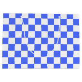Classic visual sapphire checkerboard  große geschenktüte (Rückseite)