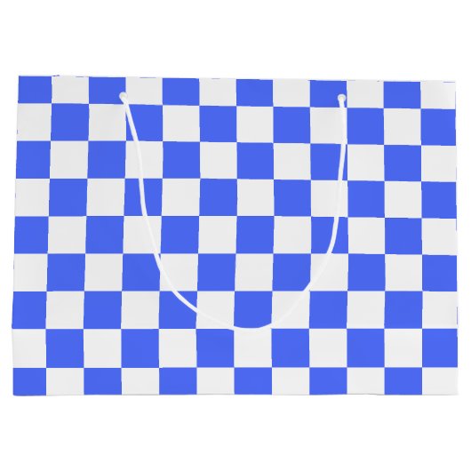 Classic visual sapphire checkerboard  große geschenktüte (Rückseite)