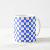 Classic visual sapphire checkerboard  kaffeetasse (VorderseiteRechts)