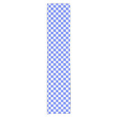 Classic visual sapphire checkerboard  kurzer tischläufer (Vorderseite)