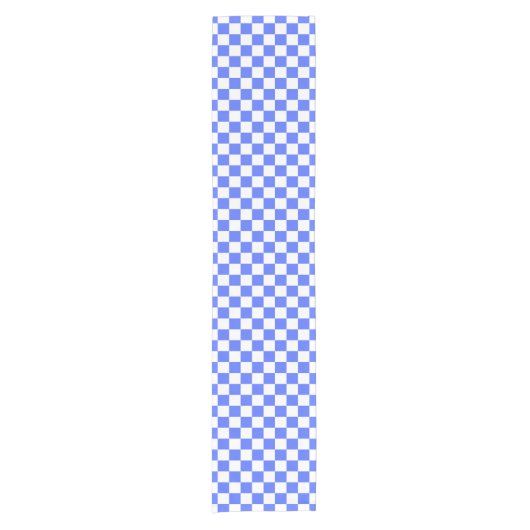 Classic visual sapphire checkerboard  kurzer tischläufer (Vorderseite)