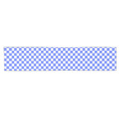 Classic visual sapphire checkerboard  kurzer tischläufer (Horizontal)