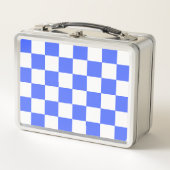 Classic visual sapphire checkerboard  metall brotdose (Vorderseite)