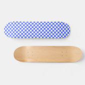 Classic visual sapphire checkerboard  skateboard (Horizontal)