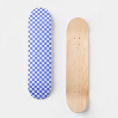 Classic visual sapphire checkerboard  skateboard (Vorderseite)