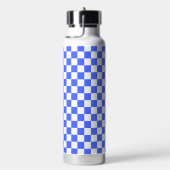 Classic visual sapphire checkerboard  trinkflasche (rechts)