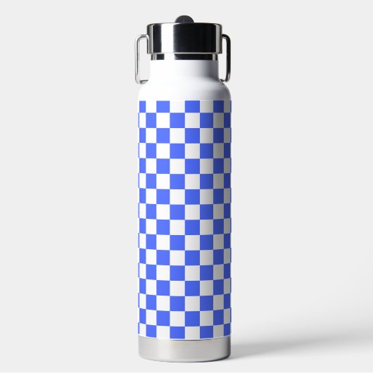 Classic visual sapphire checkerboard  trinkflasche (Vorderseite)