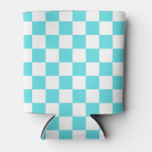 Classic visual turquoise blue checkerboard  dosenkühler (Vorderseite)