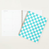 Classic visual turquoise blue checkerboard  planer (Anzeige)