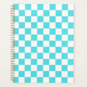 Classic visual turquoise blue checkerboard  planer (Vorderseite)