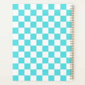 Classic visual turquoise blue checkerboard  planer (Rückseite)