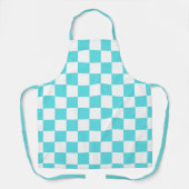 Classic visual turquoise blue checkerboard  schürze (Vorderseite)