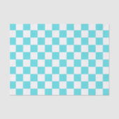 Classic visual turquoise blue checkerboard  seidenpapier (Vorderseite)