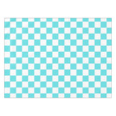 Classic visual turquoise blue checkerboard  tischdecke (Vorderseite (Horizontal))