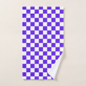 Classic visual violet checkerboard  badhandtuch set (Handtuch)