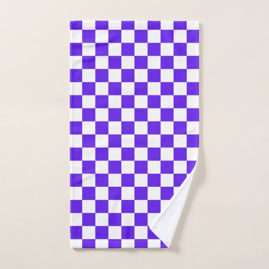 Classic visual violet checkerboard  badhandtuch set (Handtuch)