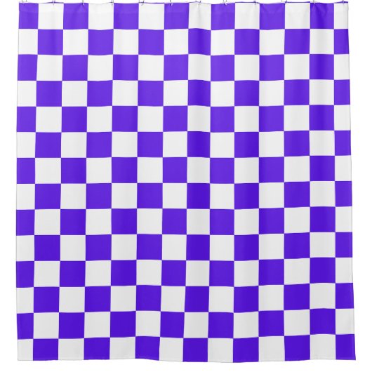 Classic visual violet checkerboard  duschvorhang (Vorderseite)
