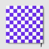 Classic visual violet checkerboard  gästebuch (Rückseite)