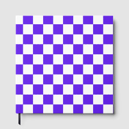 Classic visual violet checkerboard  gästebuch