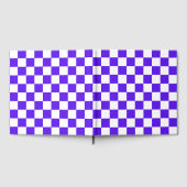 Classic visual violet checkerboard  gästebuch (Voll)