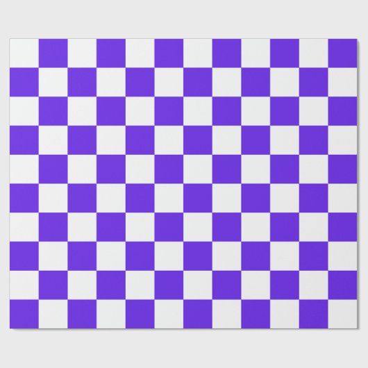 Classic visual violet checkerboard geschenkpapier (Flach)