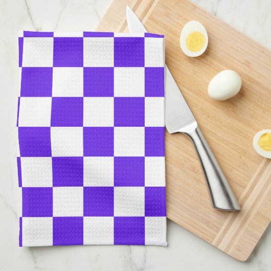 Classic visual violet checkerboard  geschirrtuch (Viertel Falte)