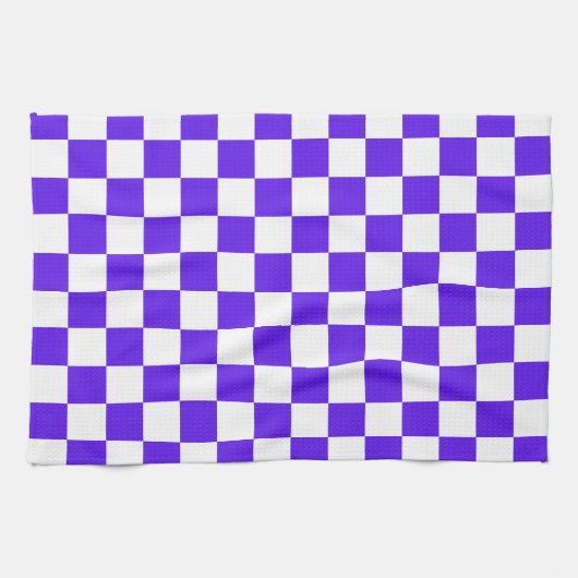 Classic visual violet checkerboard  geschirrtuch (Horizontal)