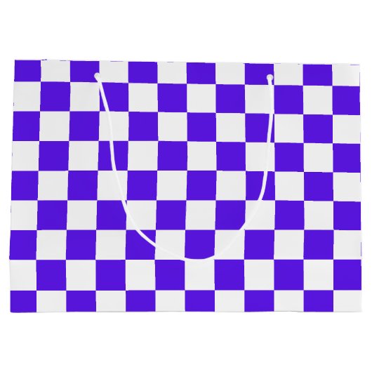 Classic visual violet checkerboard  große geschenktüte (Rückseite)