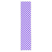 Classic visual violet checkerboard  kurzer tischläufer (Vorderseite)