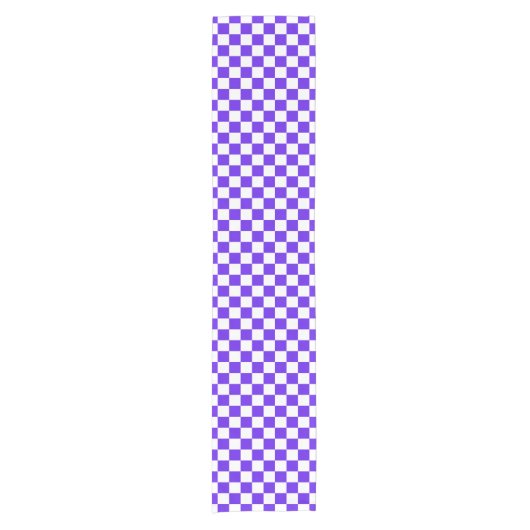 Classic visual violet checkerboard  kurzer tischläufer (Vorderseite)