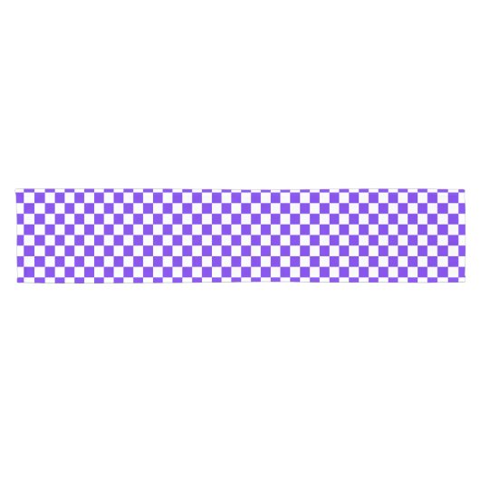Classic visual violet checkerboard kurzer tischläufer (Horizontal)
