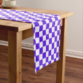 Classic visual violet checkerboard kurzer tischläufer (Beispiel)
