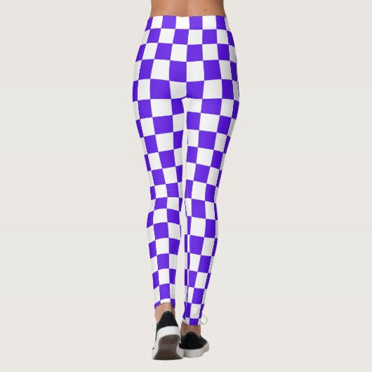 Classic visual violet checkerboard  leggings (Rückseite)