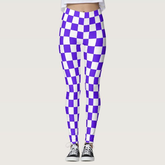 Classic visual violet checkerboard  leggings (Vorderseite)