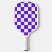 Classic visual violet checkerboard  pickleball schläger (Rückseite)