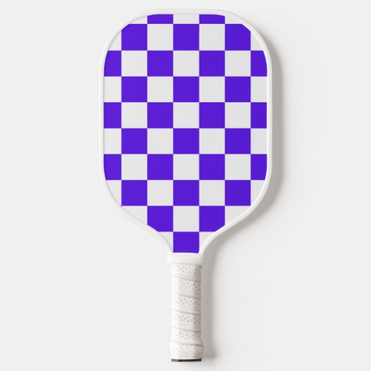 Classic visual violet checkerboard  pickleball schläger (Vorderseite)