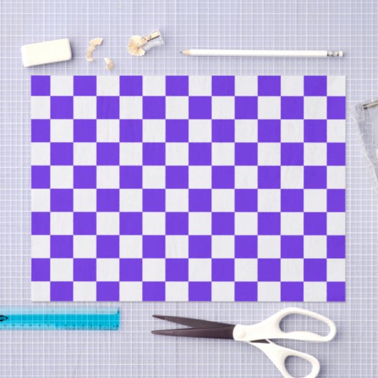 Classic visual violet checkerboard  seidenpapier (Handwerk)