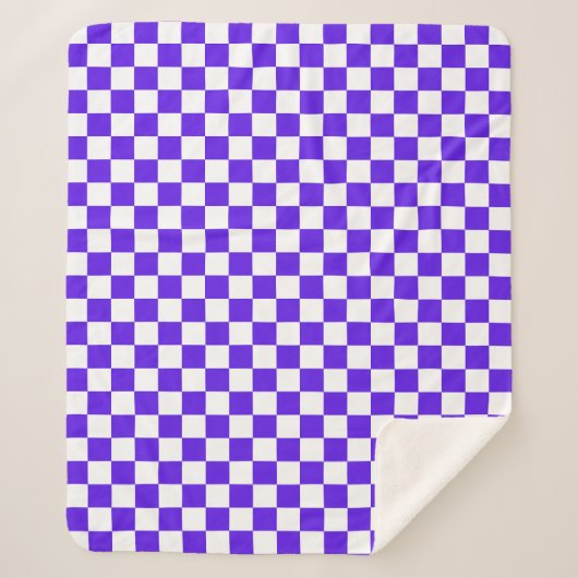 Classic visual violet checkerboard  sherpadecke (Vorderseite)