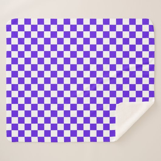 Classic visual violet checkerboard sherpadecke (Vorderseite (Horizontal))
