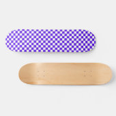 Classic visual violet checkerboard  skateboard (Horizontal)