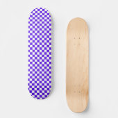 Classic visual violet checkerboard  skateboard (Vorderseite)