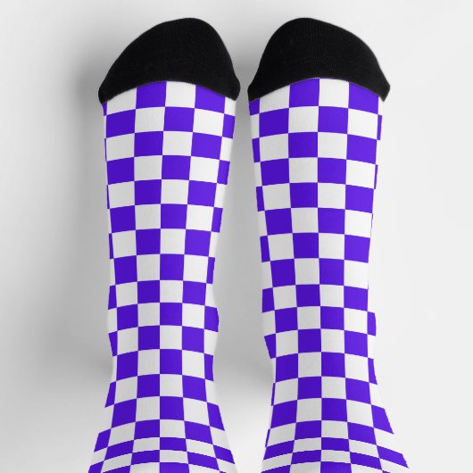 Classic visual violet checkerboard  socken (Oben)