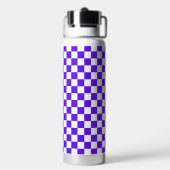 Classic visual violet checkerboard  trinkflasche (Hinten)