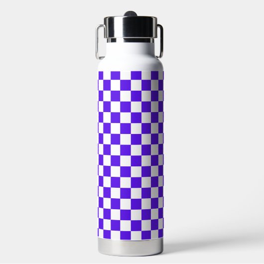 Classic visual violet checkerboard  trinkflasche (Vorderseite)