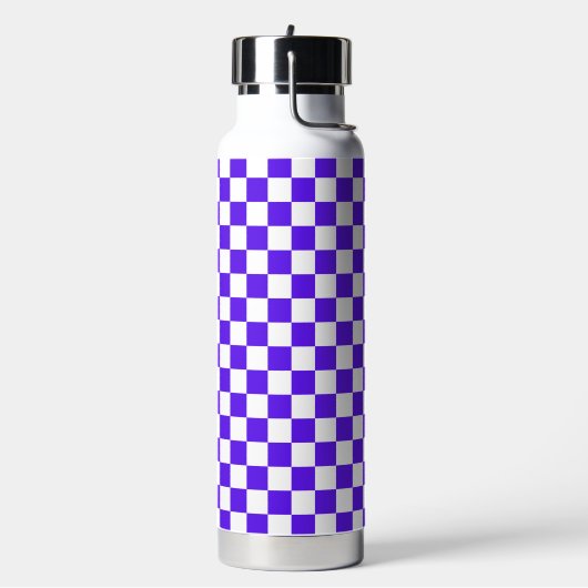 Classic visual violet checkerboard  trinkflasche (Links)