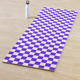 Classic visual violet checkerboard  yogamatte