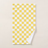 Classic visual yellow checkerboard  badhandtuch set (Handtuch)